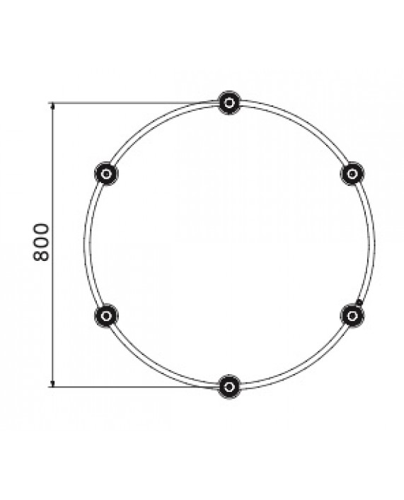Zero Compose Metal Rails Circular 6 Pendant Lamp